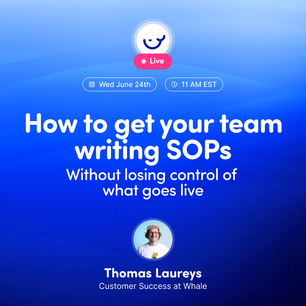 Webinar cover: How to get your team writing SOPs, without losing control of what goes live