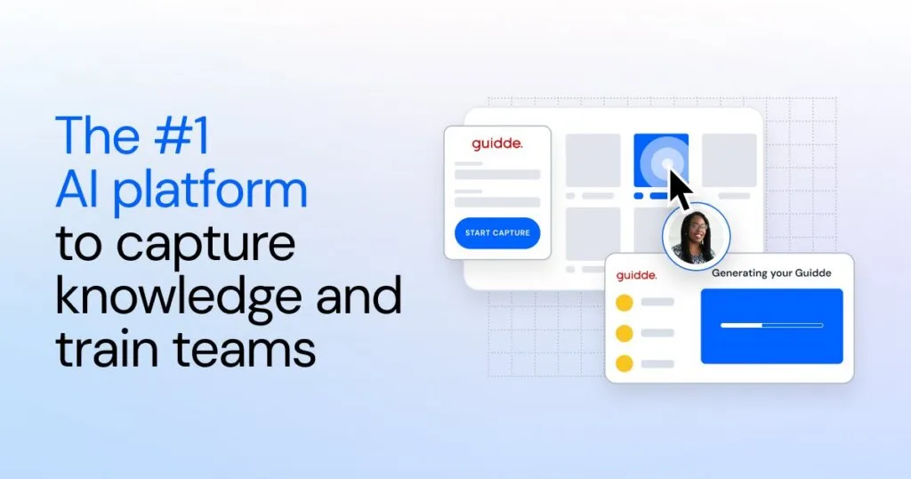 Guidde AI platform for turning workflows into step-by-step video documentation
