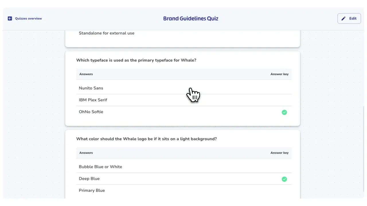 AI-Generated Quizzes in Whale