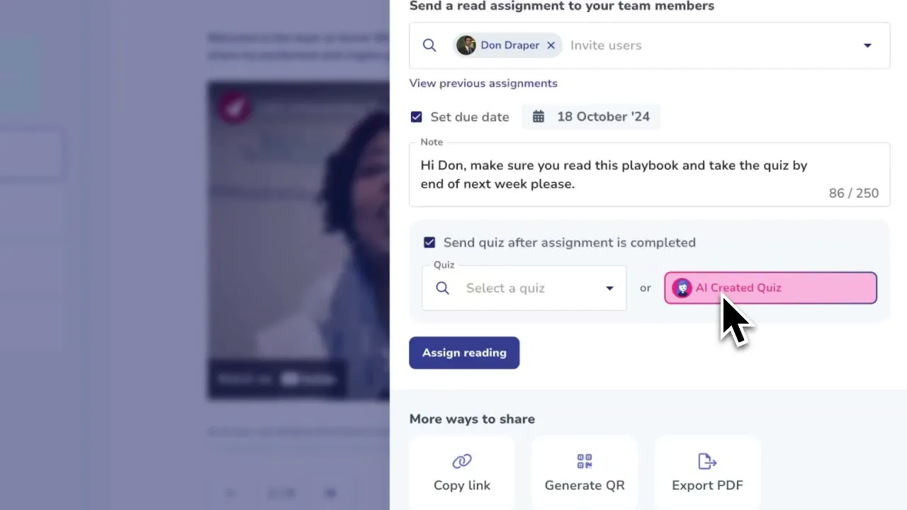Read Assignments in Whale