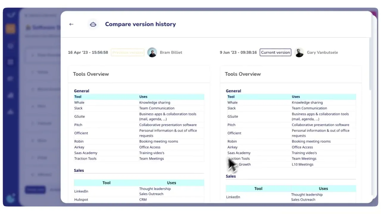 Version History in Whale