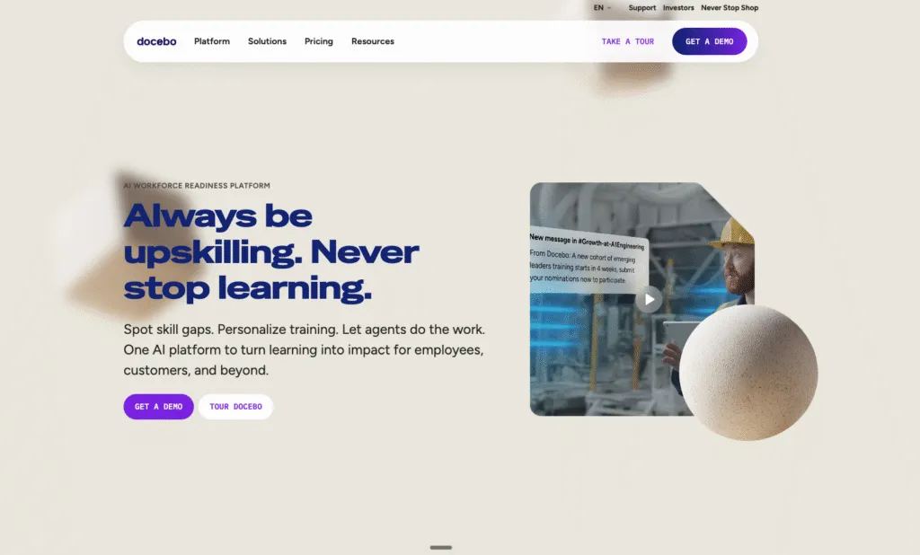 Docebo enterprise learning management system