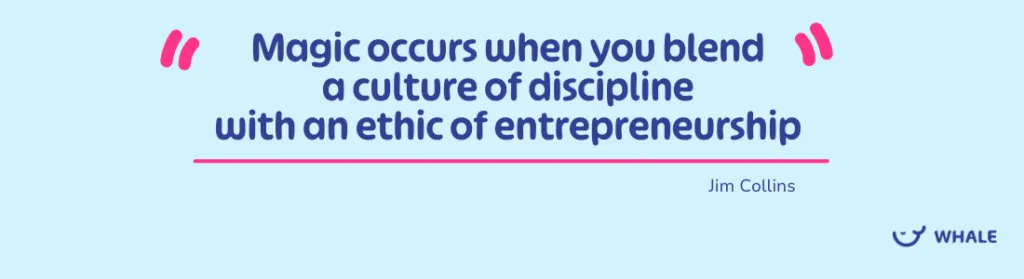 Jim Collins quote in the book Process!