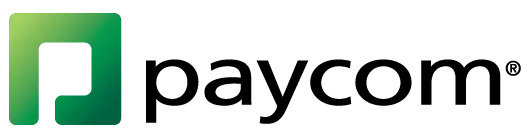 Green and black logo of Paycom with a stylized letter "P" on the left, symbolizing seamless onboarding and efficient process documentation.