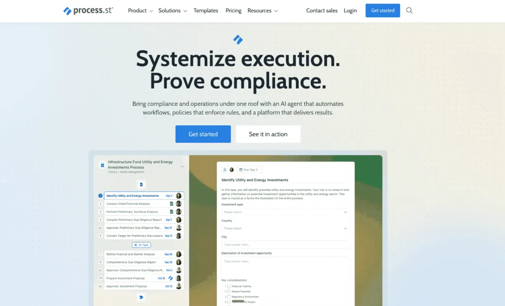Process Street recurring workflow checklist builder