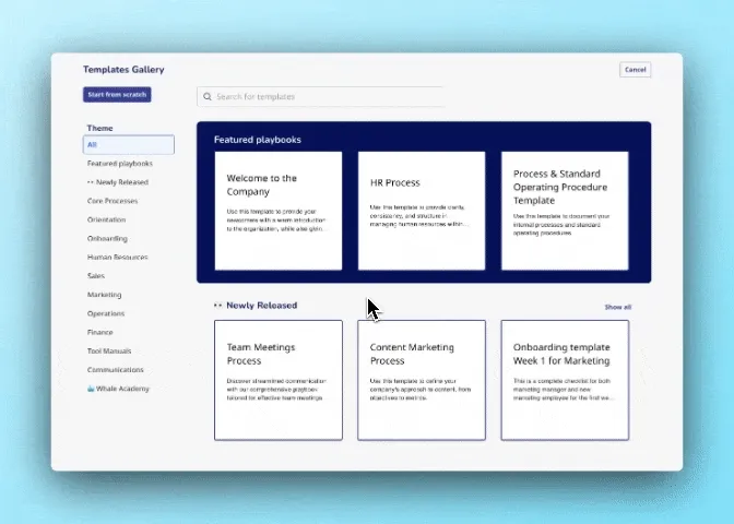 A screen shot of a landing page for a training course focusing on SOPs and documentation processes.
