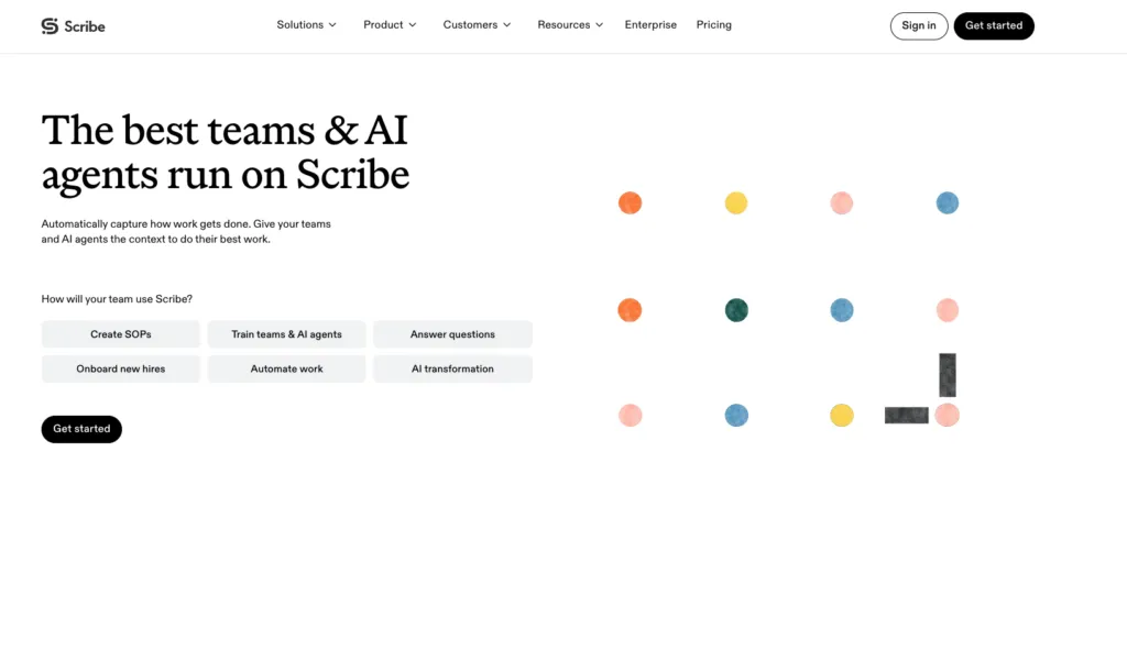 Scribe AI process capture generating step-by-step guides