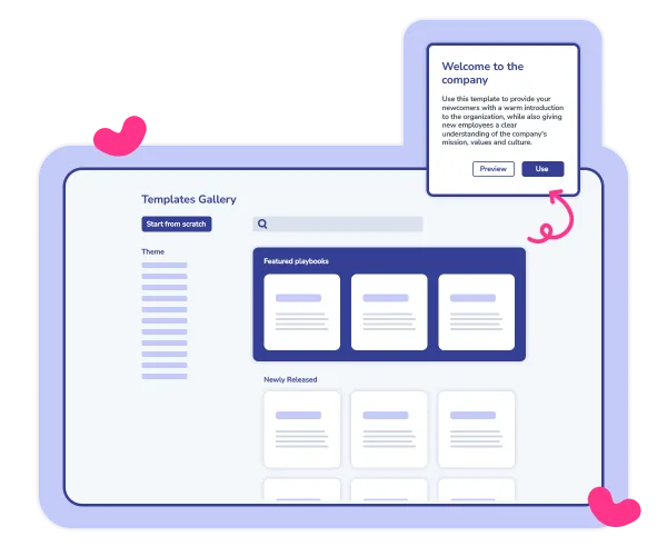 A screen displaying the template gallery, a comprehensive collection of SOPs and knowledge documentation.