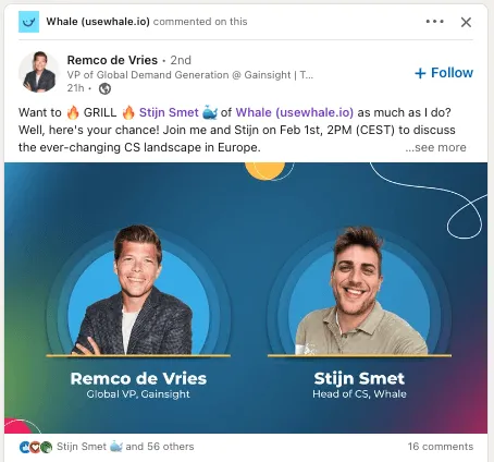 Stijn Smet Whale ambassador