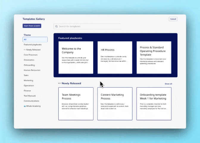 A screen shot of a landing page for a training course focusing on SOPs and documentation processes.