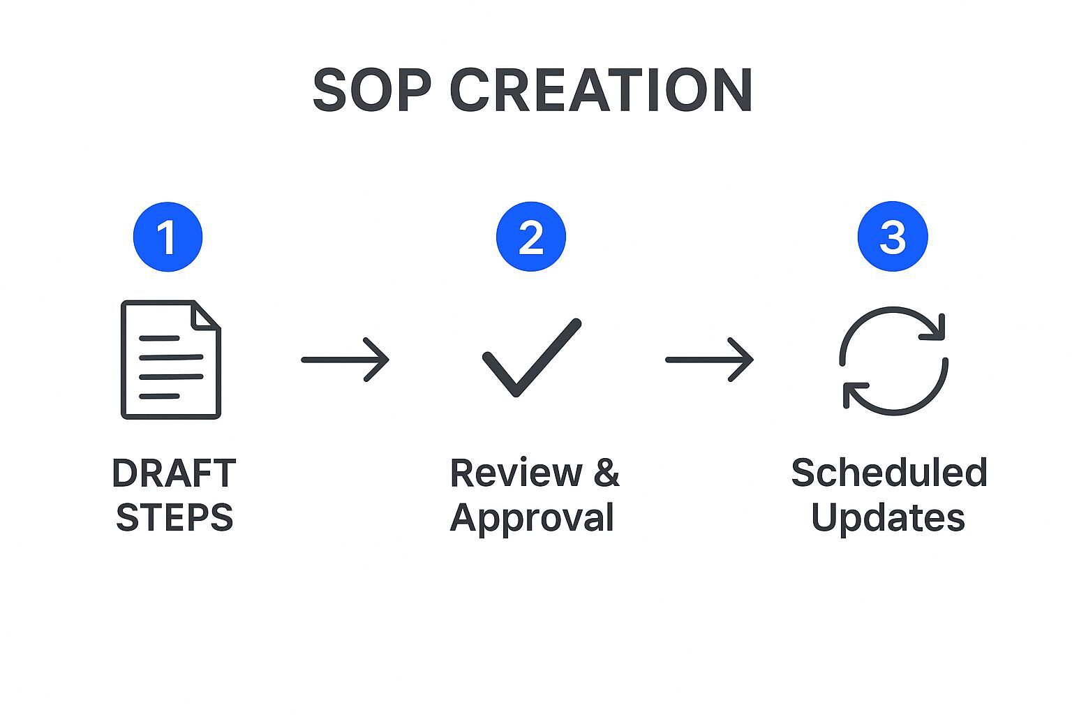 Infographic showing key data about Standard Operating Procedures (SOPs)