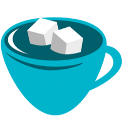 A blue cup containing liquid and two white sugar cubes, akin to a metaphorical sip in the onboarding process.