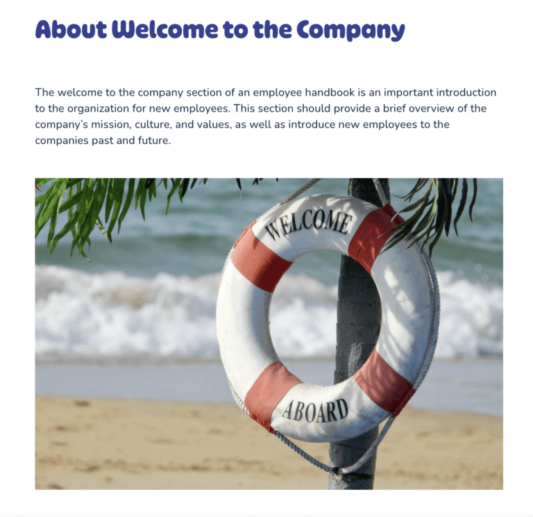 Welcome to the Company