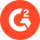 The g2 logo in an orange circle.
