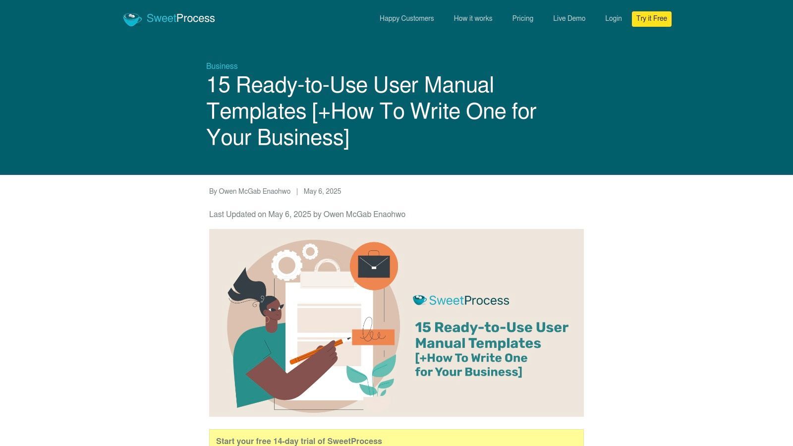 SweetProcess (User Manual Templates)