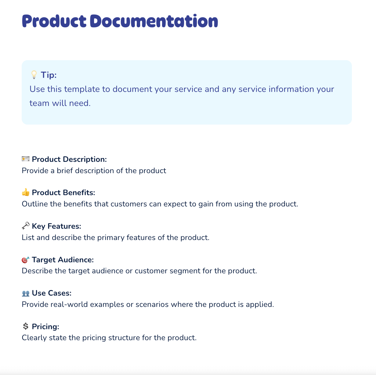 Our Products & Services Template