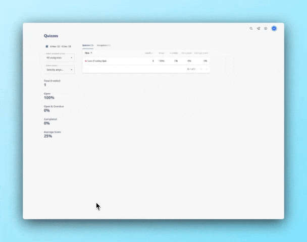 A screen with a list of items displayed, providing an organized overview of information or tasks based on established Standard Operating Procedures (SOPs).