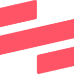 A logo featuring three horizontal red rectangles of varying lengths, aligned to form a diagonal pattern, ideal for representing streamlined onboarding processes.