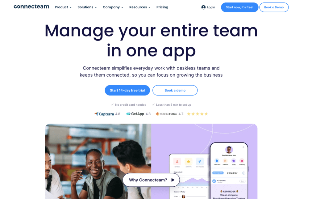 Connecteam employee training software