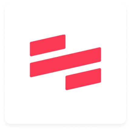 A logo featuring three red horizontal lines of varying lengths stacked with small gaps between them, all set against a white background, symbolizing a streamlined process documentation approach.