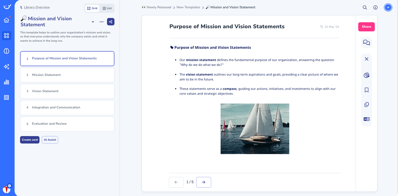 Mission and Vision Statement in Whale