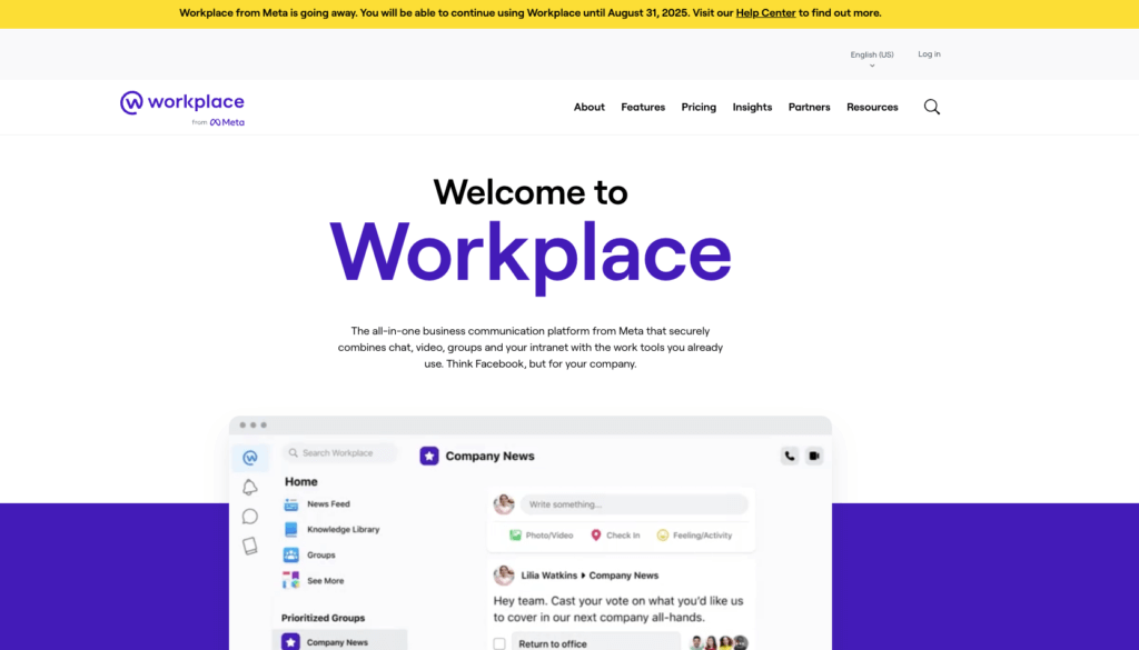 Workplace Meta Intranet