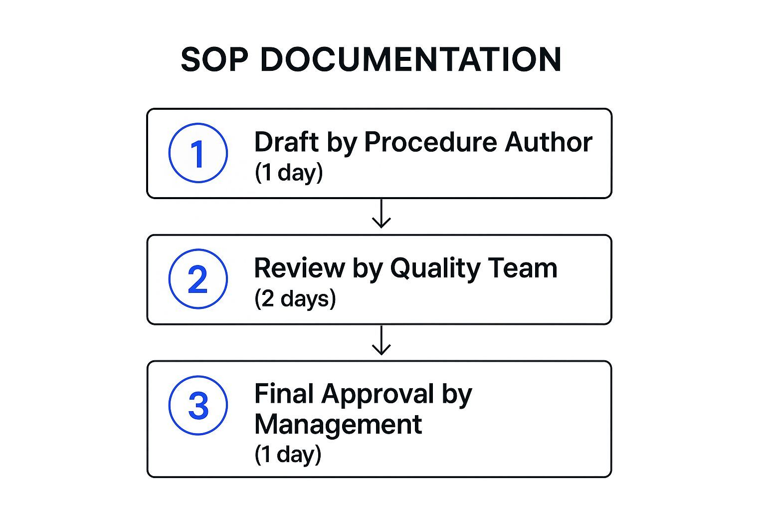 Infographic about how to write a standard operating procedure
