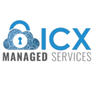 Logo of ICX Managed Services featuring a cloud with a lock icon, and the text "ICX Managed Services" beside it, symbolizing secure solutions and seamless onboarding.