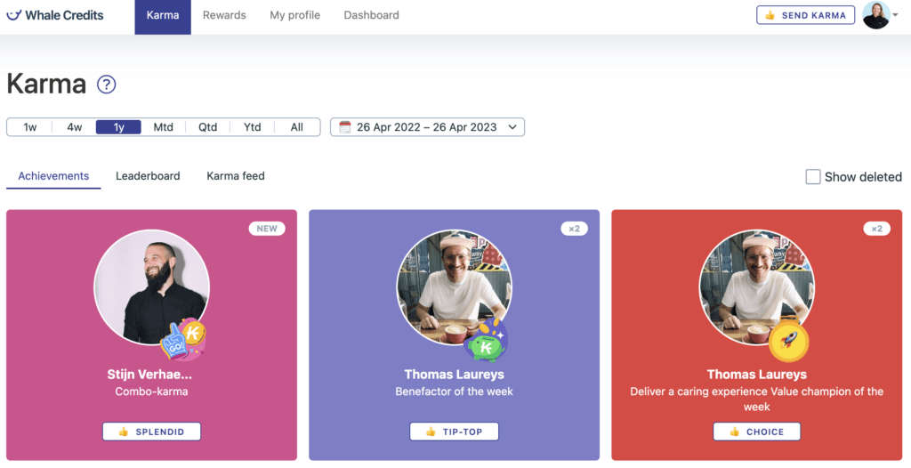 Engage remote workers achievements with Karma
