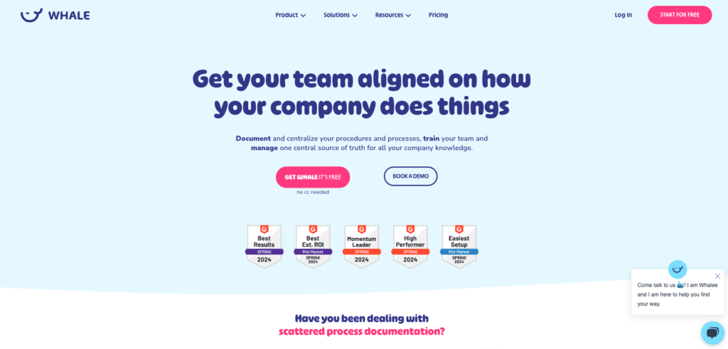 Whale Intranet