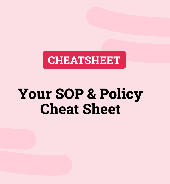 Your training cheat sheet for SOPs.