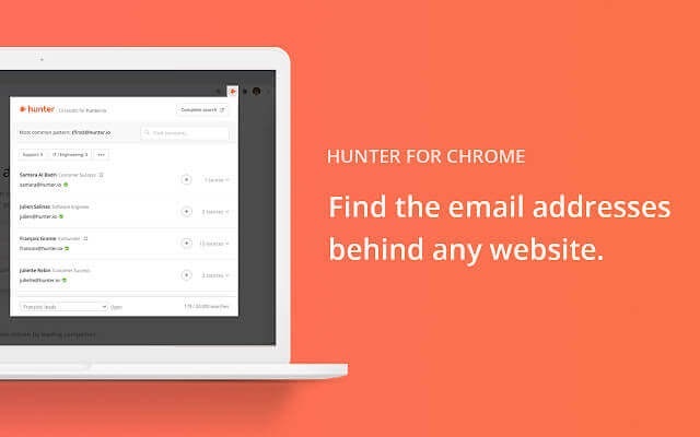 Hunter Chrome extension