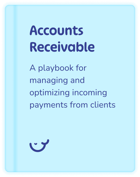 Accounts receivable playbook with onboarding and training templates for managing upcoming client payments.