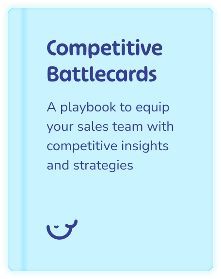 Competitive battlecards, a playbook equipped with competitive insights and strategies, to onboard and train your sales team.