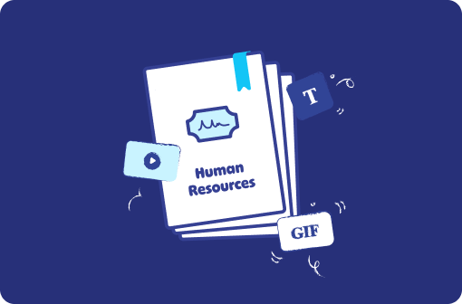 A blue background with the words human resources and processes on it.