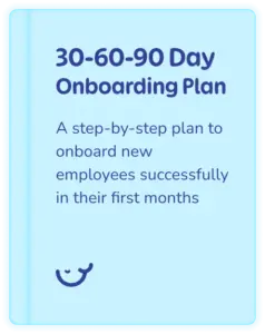 30-60-90 employee onobarding plan image