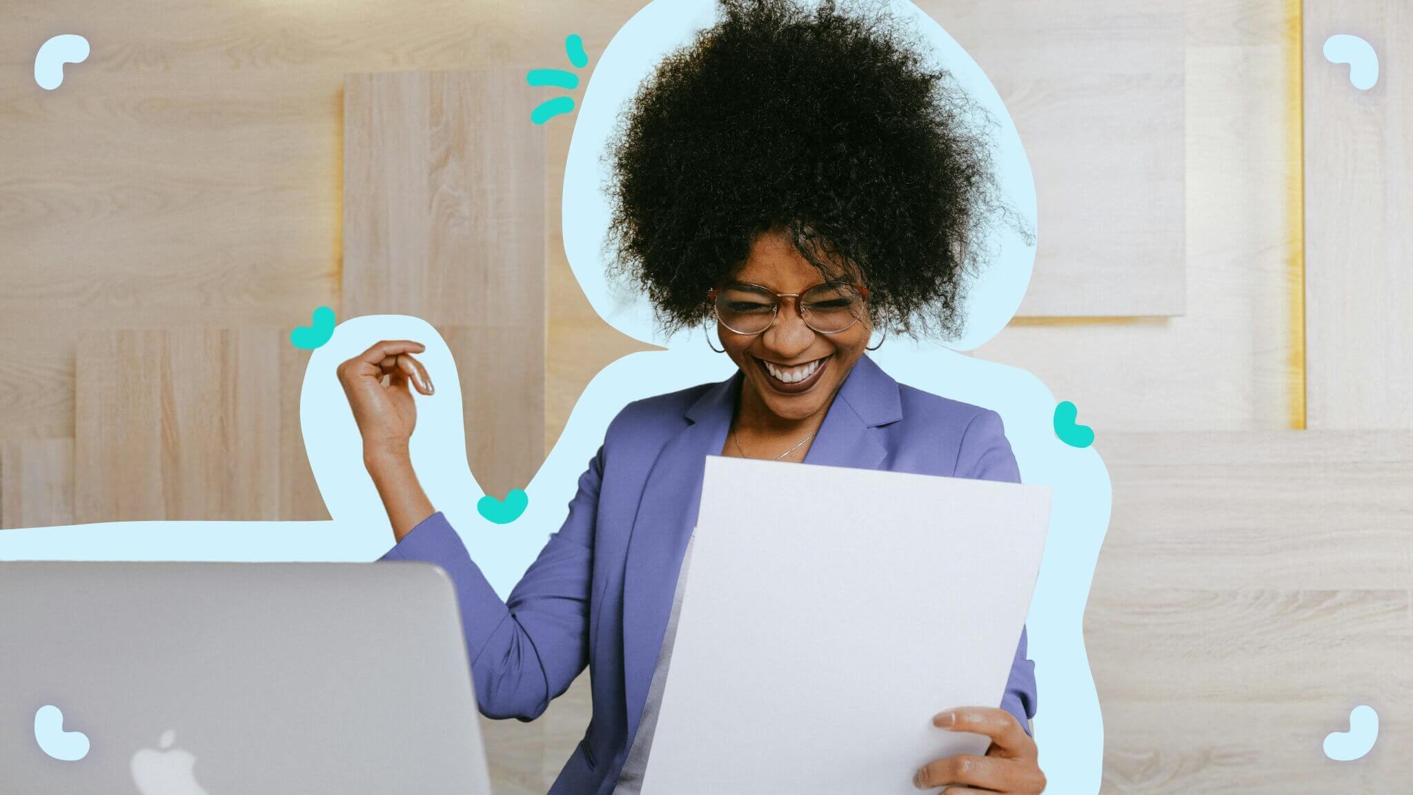 A woman holding her Employee Onboarding Checklist