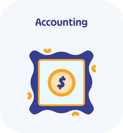 An icon with the word accounting on it, representing documentation and employee training.