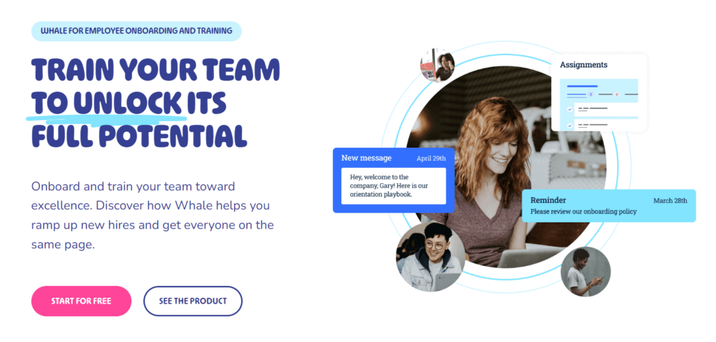 Whale employee onboarding and training