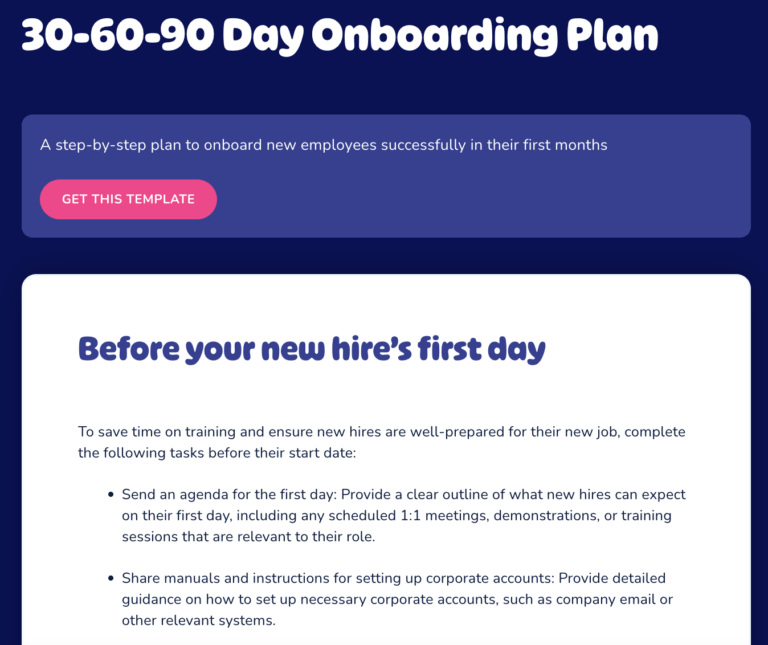 30-60-90 Day Onboarding Plan