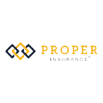 Proper insurance logo on a black background, emphasizing processes.