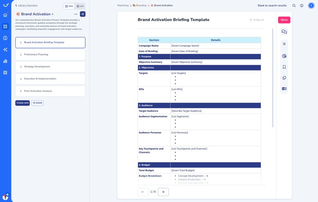 Brand Activation Template in Whale