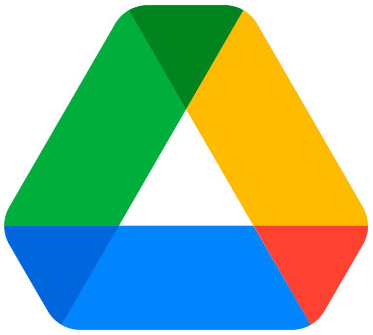 Google Drive logo: a triangular shape composed of three colored segments—green, yellow, and blue with a small red edge—ideal for streamlining process documentation and employee training.