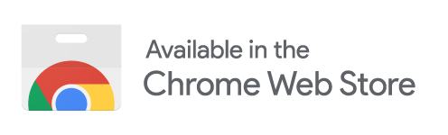 Icon for Chrome Web Store with text "Available in the Chrome Web Store." Image shows Google's Chrome logo alongside a screen recorder icon.