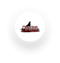A round white object with the “Twilight” movie logo and a wolf silhouette in black and red centered on top.