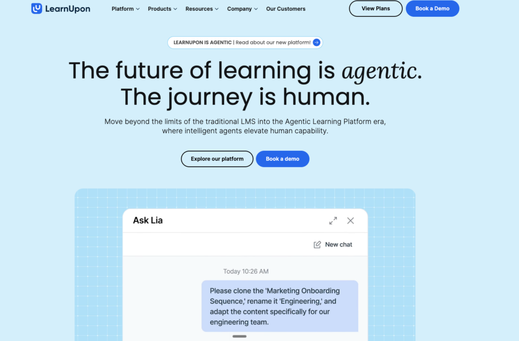 LearnUpon showing multi-audience learning portals for employee, customer and partner training