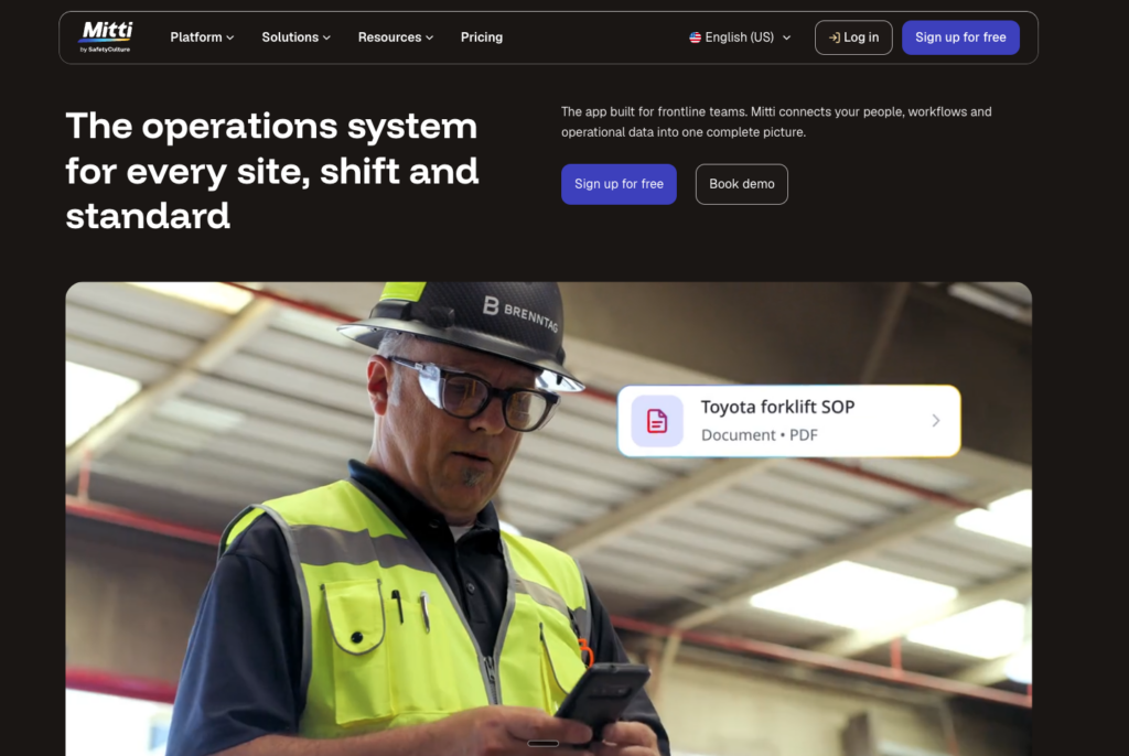 Mitti, formerly SafetyCulture, showing inspection checklists and corrective actions for smaller teams