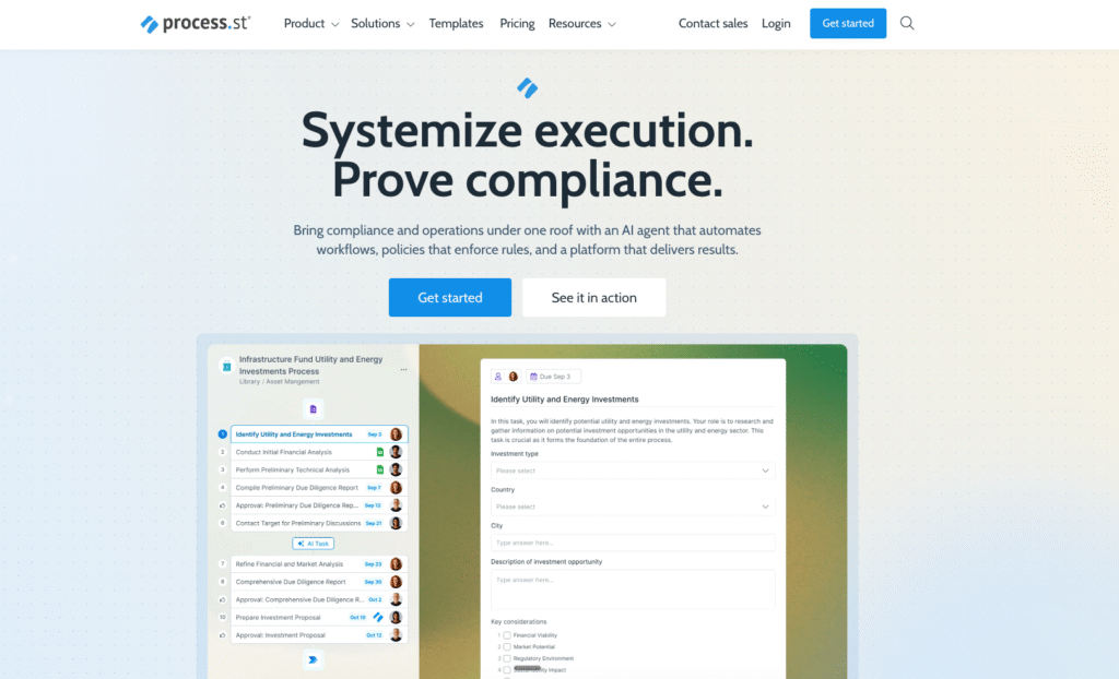 Process Street workflow and checklist automation platform