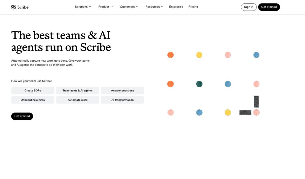 Scribe AI process capture generating step-by-step guides