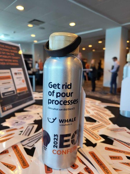 A water bottle with the words get rid of your processes and procedures.